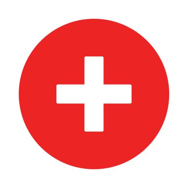 Artı ve daire vektör illüstrasyonu