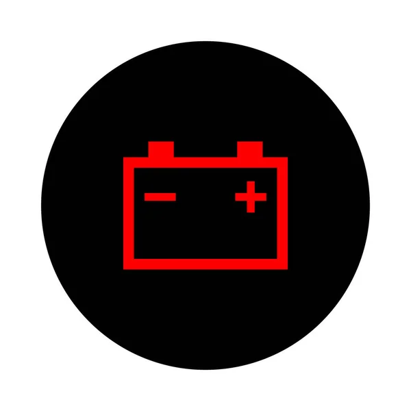 Batería Coche Círculo Como Ilustración Vectorial — Vector de stock