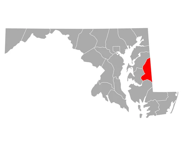 Carte Caroline Dans Maryland — Image vectorielle