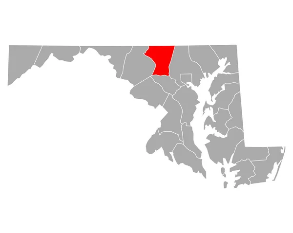 Mapa Carroçaria Maryland — Vetor de Stock