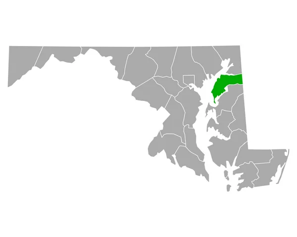 Map Kent Maryland — Stock Vector