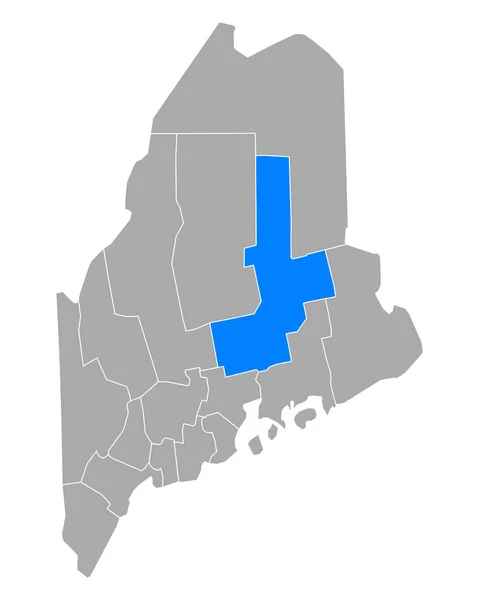 Χάρτης Του Penobscot Στο Maine — Διανυσματικό Αρχείο