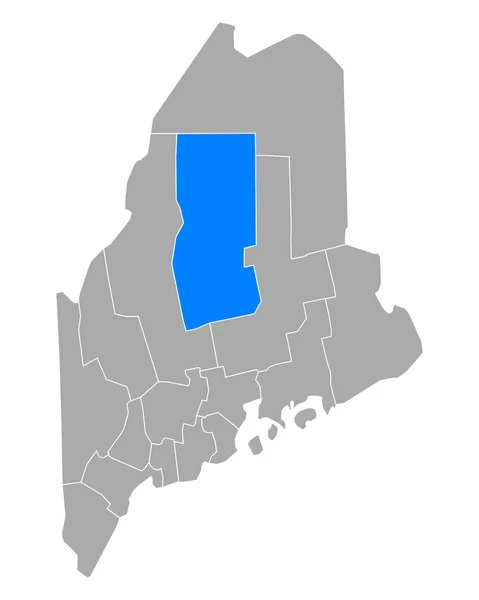 Mappa Piscataquis Nel Maine — Vettoriale Stock