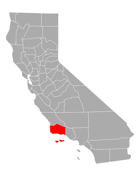 Mappa Santa Barbara California — Vettoriale Stock