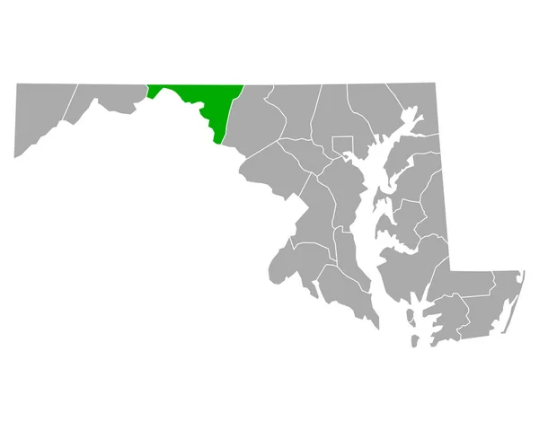 Mapa Waszyngtonu Maryland — Wektor stockowy