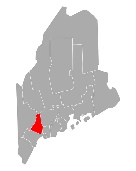 Mapa Androscoggin Maine — Archivo Imágenes Vectoriales