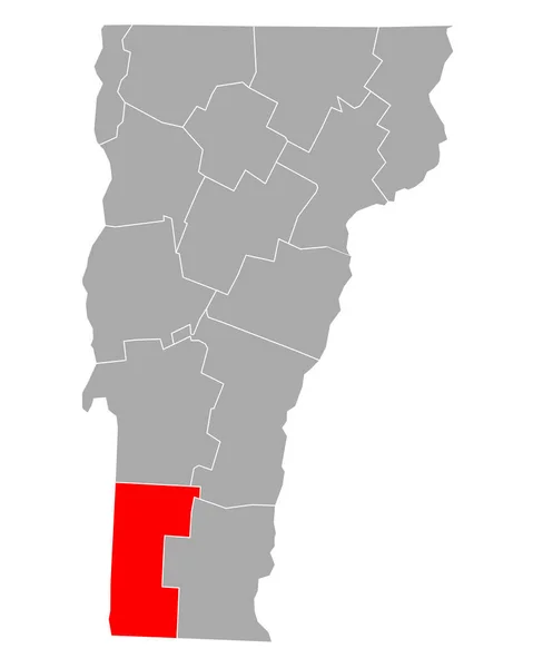 Carte Bennington Dans Vermont — Image vectorielle