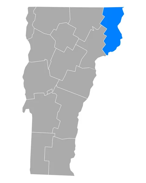 Mapa Essex Vermont — Vetor de Stock