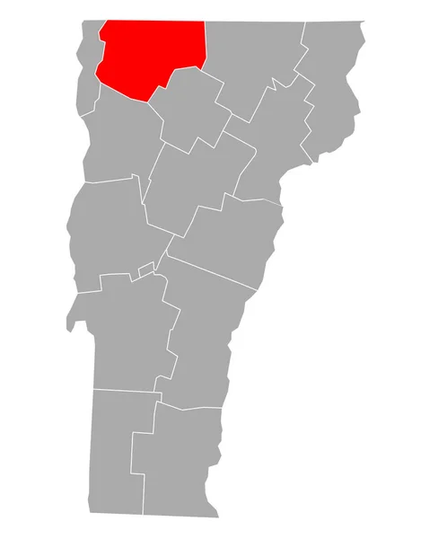 Franklin Térképe Vermontban — Stock Vector