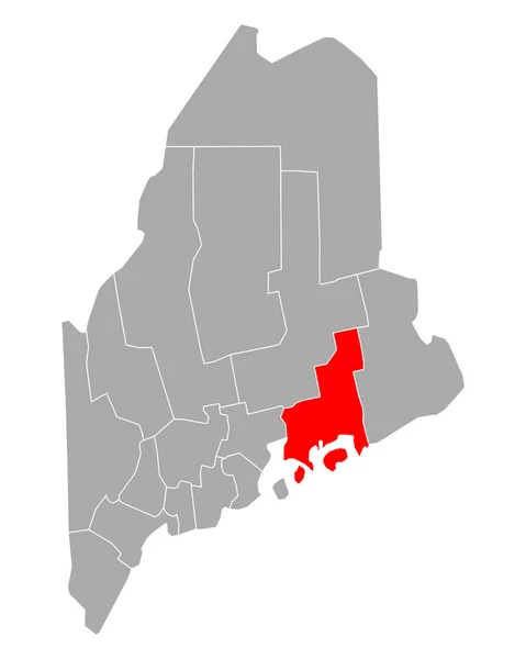 Map Hancock Maine — Stock Vector