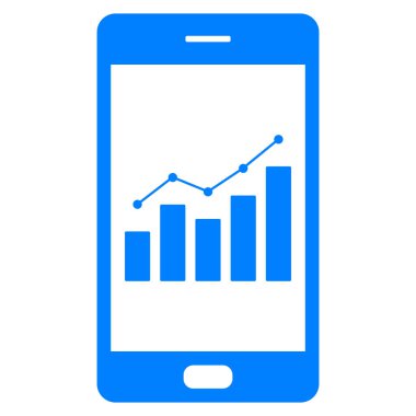 Çizelge ve akıllı telefon vektör çizimi