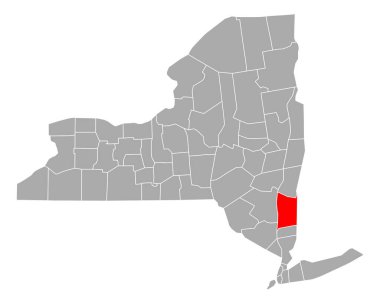 Map of Dutchess in New York clipart