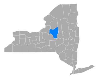 Map of Oneida in New York clipart