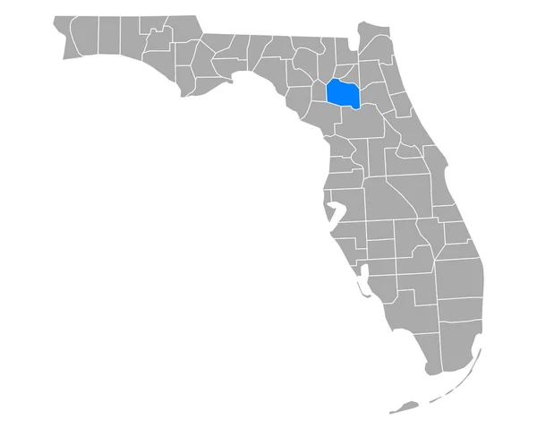 Mapa Alachua Florydzie — Wektor stockowy