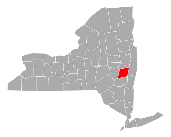 Map Albany New York — Stock Vector