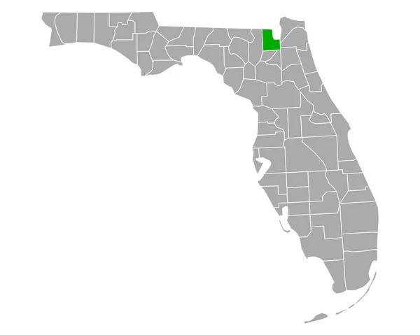 Mapa Bakeru Floridě — Stockový vektor