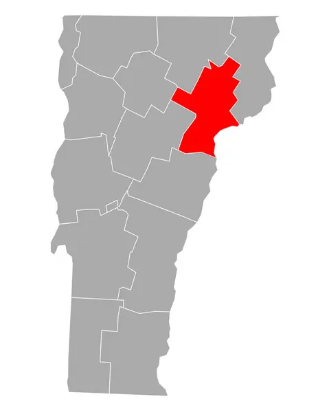 Mapa Caledonia Vermont — Vetor de Stock