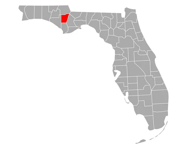 Kaart Van Calhoun Florida — Stockvector