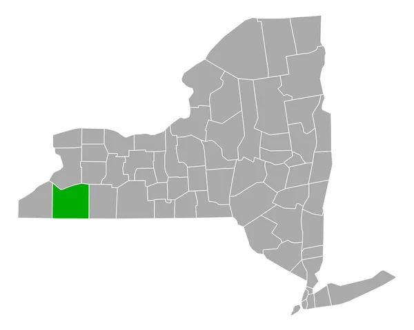 Mappa Cattaraugus New York — Vettoriale Stock