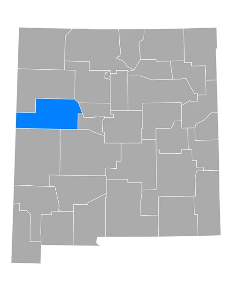 Map Cibola New Mexico — Stock Vector