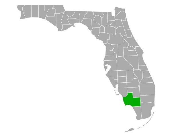 Mapa Colchões Florida — Vetor de Stock