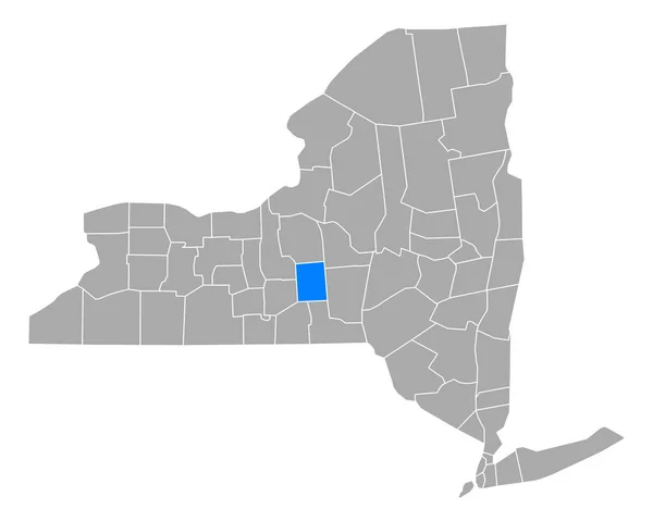 Mapa Cortland Nova Iorque —  Vetores de Stock