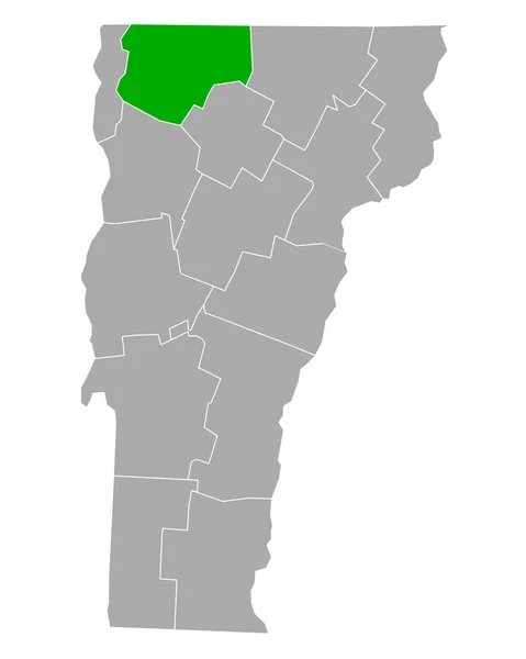 Mapa Franklina Vermont — Wektor stockowy