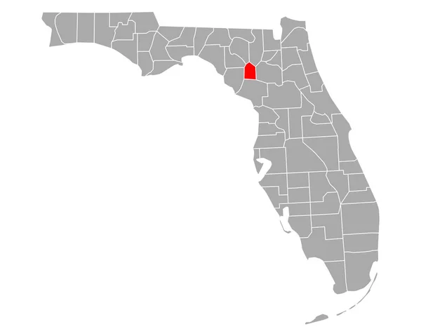 Florida Daki Gilchrist Haritası — Stok Vektör