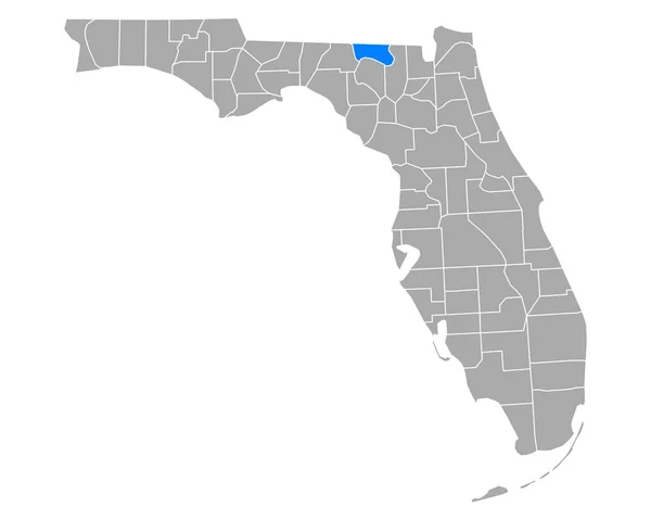 Карта Гамильтона Флориде — стоковый вектор