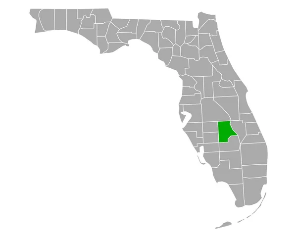 Mapa Planejamento Familiar Florida —  Vetores de Stock