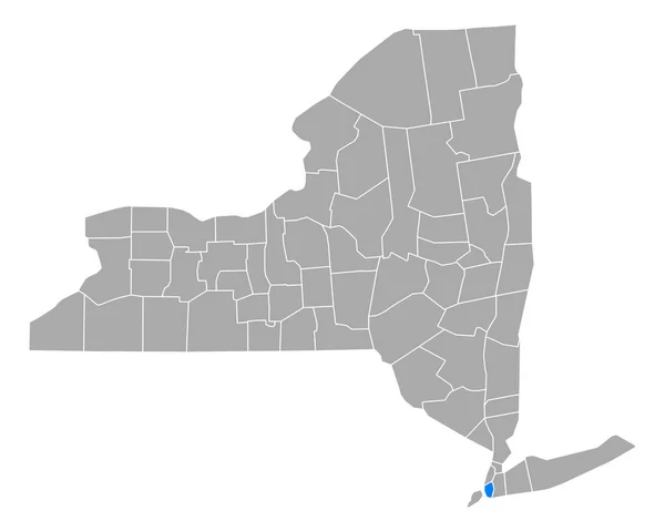 Mappa Kings New York — Vettoriale Stock