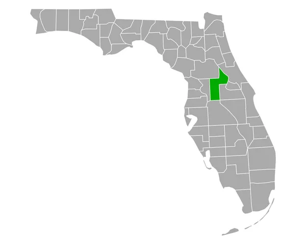 Kaart Van Lake Florida — Stockvector