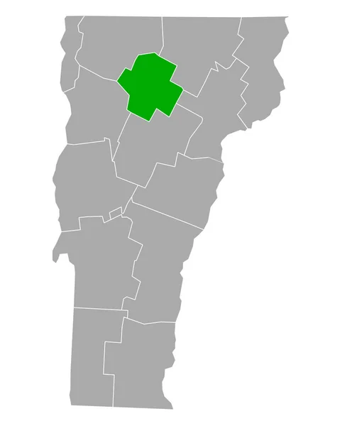 Carte Lamoille Dans Vermont — Image vectorielle