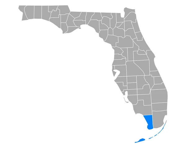 Mappa Monroe Florida — Vettoriale Stock