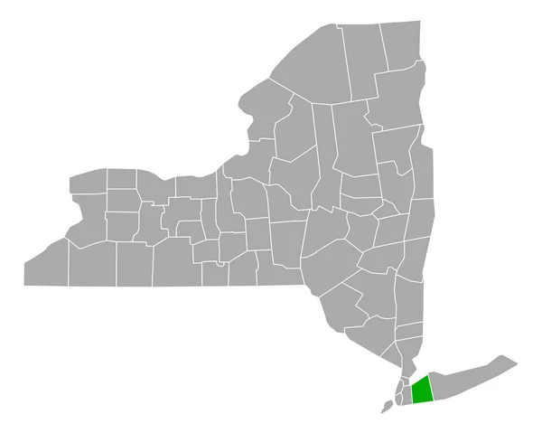 Nassau Térképe New Yorkban — Stock Vector