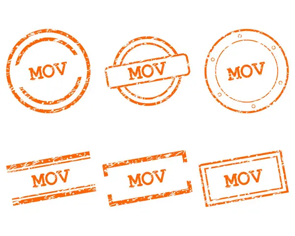 Mov Stamps Vector Illustration — Stock Vector