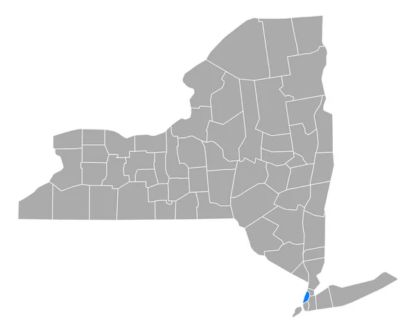 Karta Över New York New York — Stock vektor