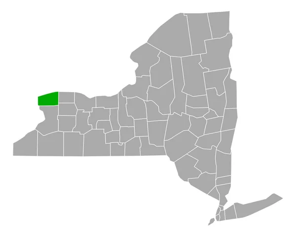 Mappa Niagara New York — Vettoriale Stock