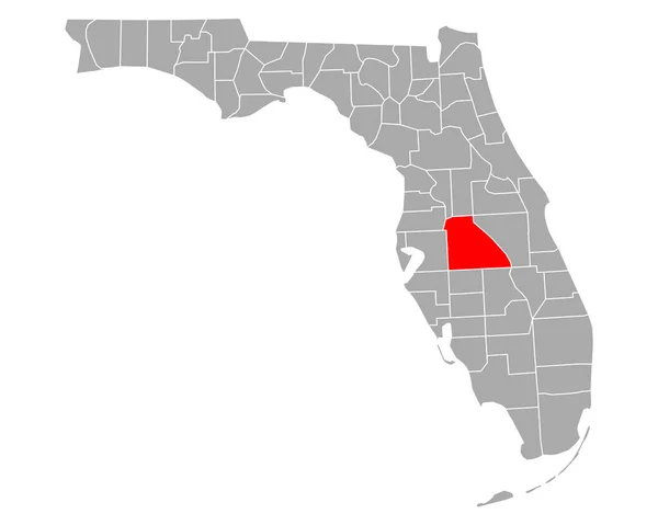 Mapa Polos Florida —  Vetores de Stock