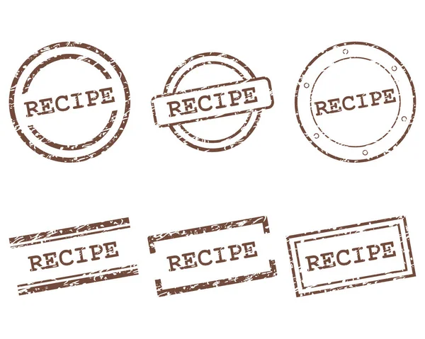 Recipe Stamps Vector Illustration — Stock Vector