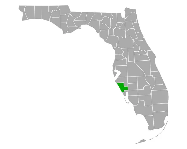 Karte Von Sarasota Florida — Stockvektor