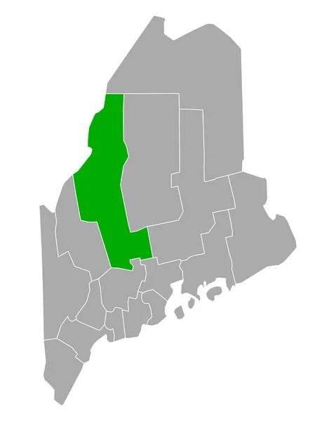 Carte Somerset Dans Maine — Image vectorielle