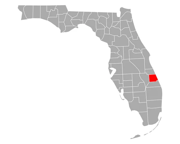 Mapa Lucie Floridě — Stockový vektor