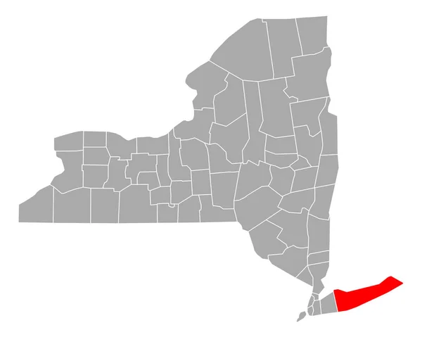 Suffolk Térképe New Yorkban — Stock Vector