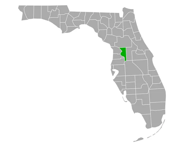 Karte Von Sumter Florida — Stockvektor