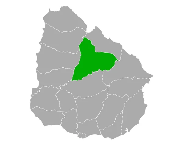 ウルグアイのタクーアレンボ地図 — ストックベクタ