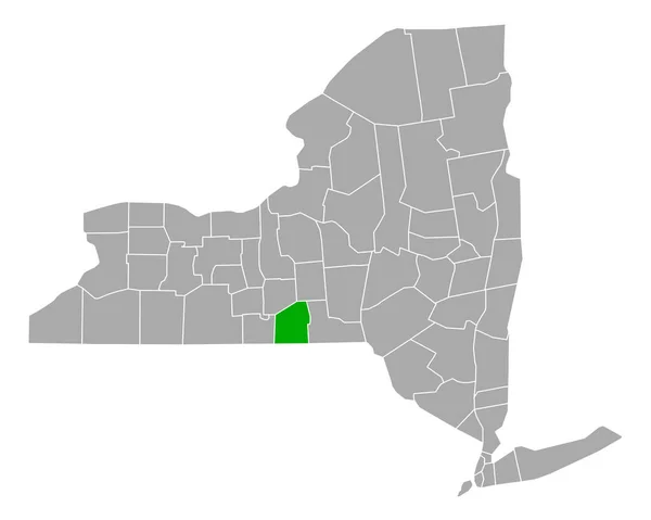 Mapa Tioga Nueva York — Archivo Imágenes Vectoriales