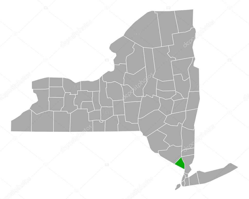 Map of Rockland in New York