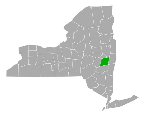 Mapa Albany Nueva York — Vector de stock