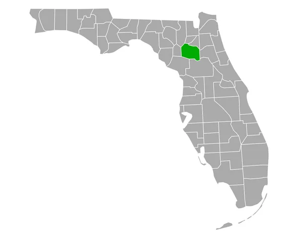 Florida Daki Alachua Haritası — Stok Vektör